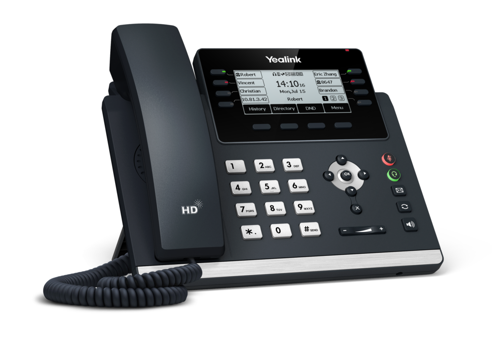 Yealink Teléfono IP SIP-T43U con Pantalla 3.7, Alámbrico, Altavoz